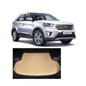 7D Car Trunk/Boot/Dicky PU Leatherette Mat for	Creta Old  - Beige